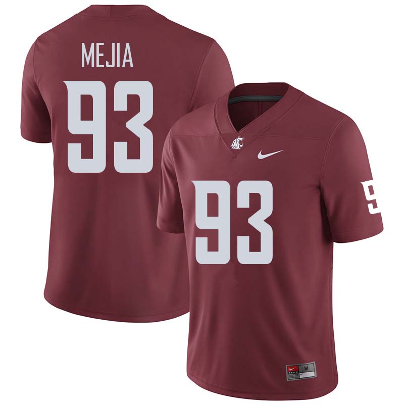 Washington State Cougars #93 Christian Mejia College Football Jerseys Sale-Crimson